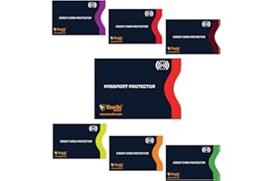 Boxiki Travel Pochettes Anti-RFID pour Passeport et Cartes de crédit