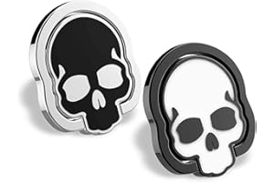 homEdge Agarre del Anillo del cráneo del teléfono Celular, 2 Paquetes de 360 ° Soporte de Anillo de Dedo Ajustable, Adecuado para el Soporte magnético de Montaje para automóvil para teléfono Celular