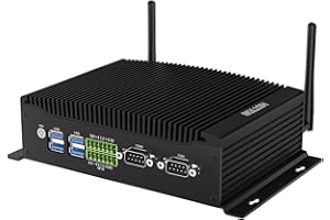 HISTTON Mini PC Windows 11 Pro PC Industriel Core i7-10810U, DDR4 32 Go de RAM 512 Go M2. SSD, Fanless PC avec 2 COM RS232/485, Double Affichage Triple HD+DP 4K, 2 LAN, 6 USB, GPIO, WiFi, BT4.2