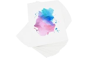 SOCIAOOIL 30 Sheets Watercolour Paper,5" x 7" Watercolour Sketchbook,Art Paper,Water Colour Paper,Watercolour Pad,Handmade Paper,Painting Paper,Cotton Paper,Watercolour Paper Bulk,Watercolour Postcards