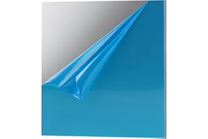 LALAGO 1 Pezzo 10 x 10cm Lamiera in Acciaio Inossidabile 304, Quadrato Piastra in Acciaio Inossidabile Spessore 3 mm con Pellicola Biadesiva, Piastra in Lamiera per Riparazione, Rivestimento