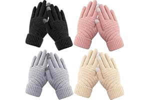 WORPICE 4-Pairs Winter Gloves - Touch Screen Gloves, Thermal Gloves for Men & Women Gloves Winter