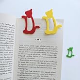 3D Baskı Renkli Kedi Kitap Ayracı - 6 Adet