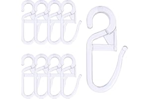 Redamancy Gardinenhaken, 120 Stück Universal Überklipshaken, Transparent Faltenlegehaken, mit 6mm Öse Gardinenhaken, für Vorhangstangen und Gardinenstangen