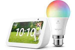 AMAZON Echo Show 5 (3rd generation) | White + Sengled LED Smart Light Bulb (B22), Works with Alexa - Smart Home Starter Kit