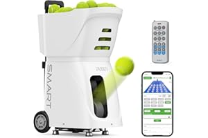 PUSUN PT-SMART Tennisballmaschine - Profi Ballwerfer mit APP-Steuerung (App für Apple Watch), 20 Landepunkte & 12 Modi, Smart Tennis Trainer für alle Spielniveaus (4-6 Std. Laufzeit)