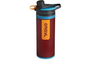 GRAYL GeoPress - Botella con filtro de agua potable (710 ml), filtro de agua para exteriores, senderismo, acampada, supervivencia y viajes