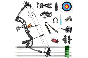 ‎SHARROW Compound Bow Set, Hunting Bow, 30-70 lbs Adjustable Sports Bow, Adult Compound Bow, Complete Set, 320 FPS for Outdoor Bow, Hunting