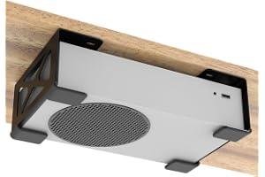 Famiron Under Desk Storage Mount Compatible for Xbox Series S,Under Desk Holder Compatible for Xbox One S/X,Xbox 360,Metal Under Desktop Storage Mount,Desktop Mini PC Holder