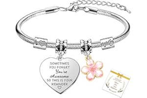 ALEXCASE Girls Jewellery Meaning Bracelet Cute GirlsMother and Daughter Bracelet Gifts for Girls Stainless Steel Jewellery for Girls GirlsJewellery Gifts for Women Birthday Gifts for Sister Niece