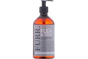 Furr Flea Shampoo for Dogs 500ml Tick and Mite Dog Treatment, Suitable for Smelly Puppies from 6 Weeks, Contains Neem Oil, PH Balanced, Vegan, Cruelty Free, Kills Bad Odours