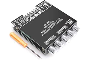 WANGCL 2 x 50 W + 100 W 2.1-kanałowa płyta wzmacniacza subwoofera z regulacją tonów wysokich i niskich tonów podwójny układ TPA3116 DC 12-24 V wejścia Bluetooth i AUX DIY bezprzewodowe głośniki płyta