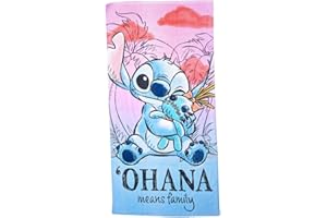 My sweety pop - Serviette de Plage Stitch - Serviette de Bain - Lilo et Stitch - Enfant - 70 x 140 cm - 100% Coton - Vacances - Idée Cadeau