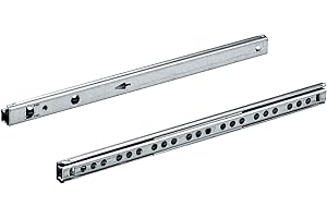 Hettich 9220237 Rallonge Partielle de Précision à Billes (coulisse de tiroir) KA 1730/410-incl. Vis, Charge 10kg, 1 Paire, Galvanisé