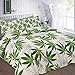 Produktbild New Marihuana Leaf Cannabis Weed Bettbezug Set ~, mit gratis Kissen ~ plycotton Stuff UK Größen, Green / White- Cannabis, Einzelbett