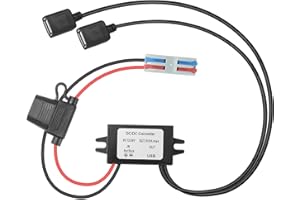 MZHOU 8V-32V Buck to 5V 3A 15W max Dual USB A Voltage Converter, DC 12V/24V to USB A Female Buck Module Power Transformers