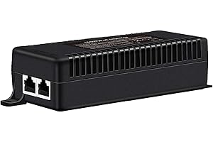 Ztyuav Injecteur PoE++ 2,5 G 60 W Non-PoE vers Adaptateur PoE avec 2 ports RJ-45 – 100/1000/2500 Mbps, conforme à la norme IEEE 802.3af/at/bt, Plug & Play, distance jusqu'à 100 mètres (322 pieds