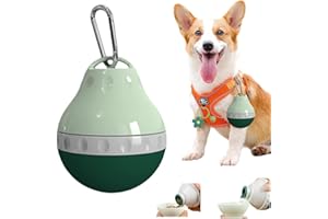 ZAZOOT Borraccia da viaggio per cani, ciotola staccabile a prova di perdite, portatile, corpo in silicone, pieghevole e adatta per piccoli animali domestici, per passeggiate all'aperto, escursioni, viaggi
