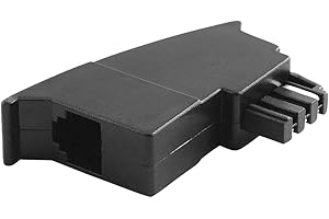 BestPlug Telefon-Adapter, TAE-F Stecker männlich auf RJ11 Buchse Kupplung weiblich, Schwarz