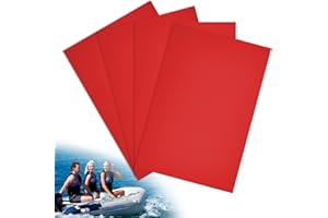 WOUMON Parche Barco PVC, 4Pcs Kit de Parche de Reparación de Barco, Kit de Reparación de Impermeable para Kayak,Bote Inflable,Canoa