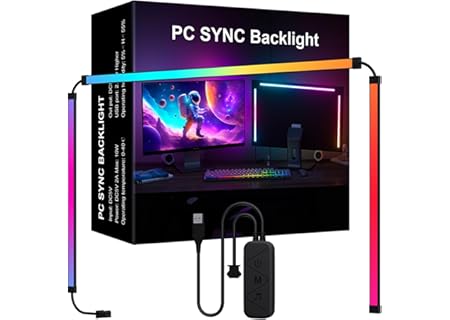 Luocute RGB LED-ljusremsa, Smart Music Sync Färgskiftande Spel-TV-bakgrundsbelysning, med Realtidsvi - Amazon Deal & Rabatt