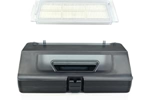 ZLIT Filtr do pojemnika na kurz do zbiornika na wodę, dwa w jednym, zbiornik na wodę, pojemnik na śmieci, filtr do odkurzacza robota VIOMI V2 V2 PRO V3 (czarny)