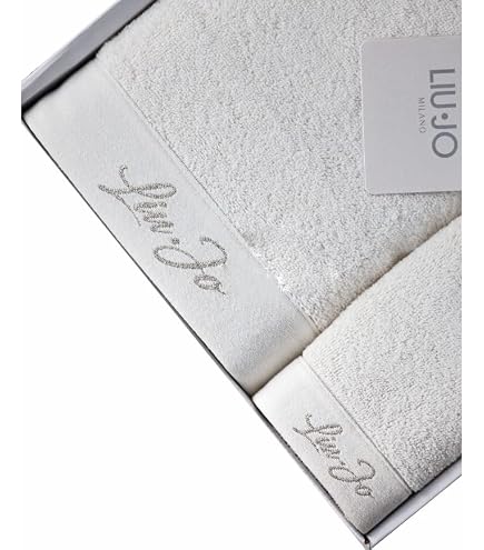 Set Asciugamani Liu Jo 1+1 - Cotone Con Logo Lurex Ricamato 38x60 Cm - 3