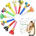 CATZUM 10 pièces Sifflet de Couleur, Souffleur de Partie, Trompette Multicolore, Sifflet Anniversaire, Nouvel An, Sarbacane Fête, Célébration (Multicolore)