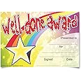 30 Well Done Award certificates for school teachers, A5 silk finish card