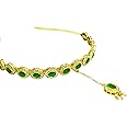 Ethnic Kundan Hairband With Attached Mang Tika/Hair Accessory Hair Jewellery for Womens/Ladies/Girls