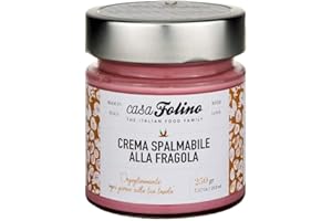 CASAFOLINO ChocoRotto Crema Spalmabile alla Fragola 220gr Senza Glutine Senza Conservanti Creme Spalmabili Crema alla Fragola