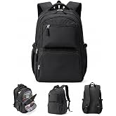 sikazan Black Backpack Men Women, School Backpacks Large Backpack Institute College Teenagers Backpacks Laptop Backpack Colle