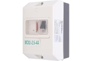 Fafeicy MC02‑2,5‑4A 220V/380V IP55 50/60Hz Motorschutzschalter, ABS Elektrischer Wasserdichter Schutzschalter, Verwendet Als Isolator, zum Schutz von Stromverteilungsleitungen