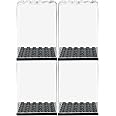 EKIND Acrylic Display Case Compatible for Minifigures, Building Block Toy Models, Buildings Toys Storage, Stackable Removable High Transparency Dustproof Display Case(4PCS)