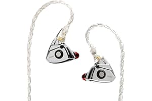 HIFIGO Dunu Titan S In-Ear-Monitore, 11 mm dynamischer Treiber, HiFi-IEMs, Kopfhörer mit kraftvollem Klang (Silber)