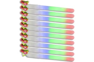 The Glowhouse Flashing LED Party 17,78 cm Glow Sticks Flerfärgad Regnbågsstav med säkerhetslås snodd (paket med 10)