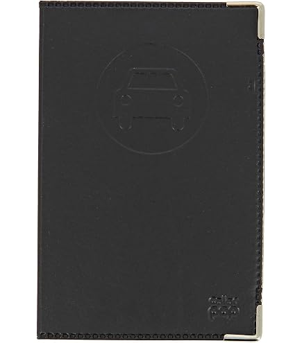 Custodia Porta Documenti Auto Personalizzata In Similpelle Nera - "Super Mamma" Con Angoli Metallici, Made In France, Per Libretto E Assicurazione