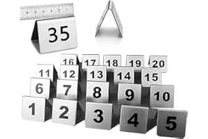 Duchunsheng Numeri da Tavolo Numeri per Tavoli Ristorante Segna Posto Tavolo Segnaposto Ristorante Acciaio Inossidabile, 1-25 1-50 1-100 Numeri Tavoli Ristorante per Ristoranti E caffè