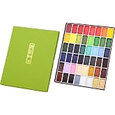 Zig-Kuretake Gansai Tambi Sulu Boya Seti 48li Mc20/48v | 48 parlak mat renk, gran&uuml;ls&uuml;z pigment, b&uuml;y&uuml;k tavalar, palet ve renk 