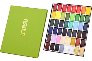 Kuretake GANSAI TAMBI Watercolour Paint Set 48 Colours, Professional-quality art supplies for artists, Non-Toxic, Made in Japan