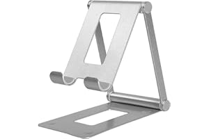 Ohling Support Téléphone Bureau Réglable Aluminium Support Téléphone Pliable Téléphone Dock, Portable Tablette Porte Compatible avec iPhone 15/14/13 Pro Max/XR/X/8 Samsung Huawei d'autres Smartphones