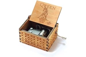 Cuzit Queen, Carillon in Legno con Scritta The Show Must Go On Freddie Mercury Carillon a Tema Greatest Hits Queen in Legno Creativo Artigianato in Legno