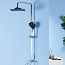 Colonna Doccia In Acciaio Inox Senza Miscelatore – Asta Regolabile 72-110 Cm Con Soffione E Doccetta, Cromata E Facile Da Pulire