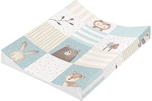 Julius Zöllner® 2-Keil Wickelauflage 60x71 cm - weiche Wickelunterlage - Baby Wickeltischauflage - Folie, wasserdicht & abwischbar - Made in Germany - OEKO-TEX Standard 100 - Waldfreunde