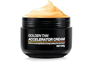 HUNELAER Sunbed Tanning Accelerator Luxe Gel Effective in Sunbeds & Outdoor Sun Achieve a Natural Long-Lasting Rapid Tanning Self Tanner with Natural Ingredients,50g