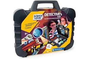 Clementoni- Science & Play Detective Suitcase: Crack the Case with Fingerprint Dusting, Plaster Casting & Code Breaking (8+ Years)