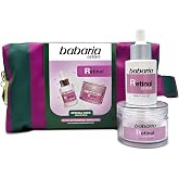 Babaria Retinol Gift Pack, Anti-Wrinkle Serum and Facial Cream, Toiletry Bag