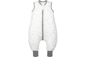 MIKAFEN Saco de Dormir de Invierno para bebé, 100% algodón, Saco de Dormir para niños 2,5 TOG con piernas,85-95cm/18-36 Meses,Gatito