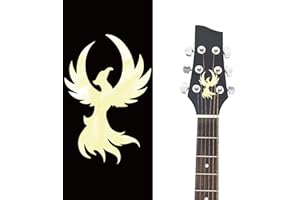 PLIGREAT 2 Pcs Tête De Guitare Autocollants De Garde De Guitare Autocollants DIY Guitare Decor Cadeaux Amovible Phoenix Totem Stickers pour Guitare Acoustique Decor Basse Guitare Corps Autocollants