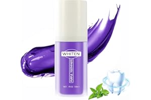 EHIOG Purple Teeth pasta do zębów, wybielająca pasta do zębów, białe zęby, do usuwania żółtych zębów, dla dorosłych, głębokie usuwanie zanieczyszczeń, kawa do palenia, żółte zęby